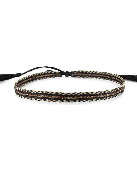 Image #2 - Colorado Horsehair Double Tassel Braided Hat Band, No Color, hi-res