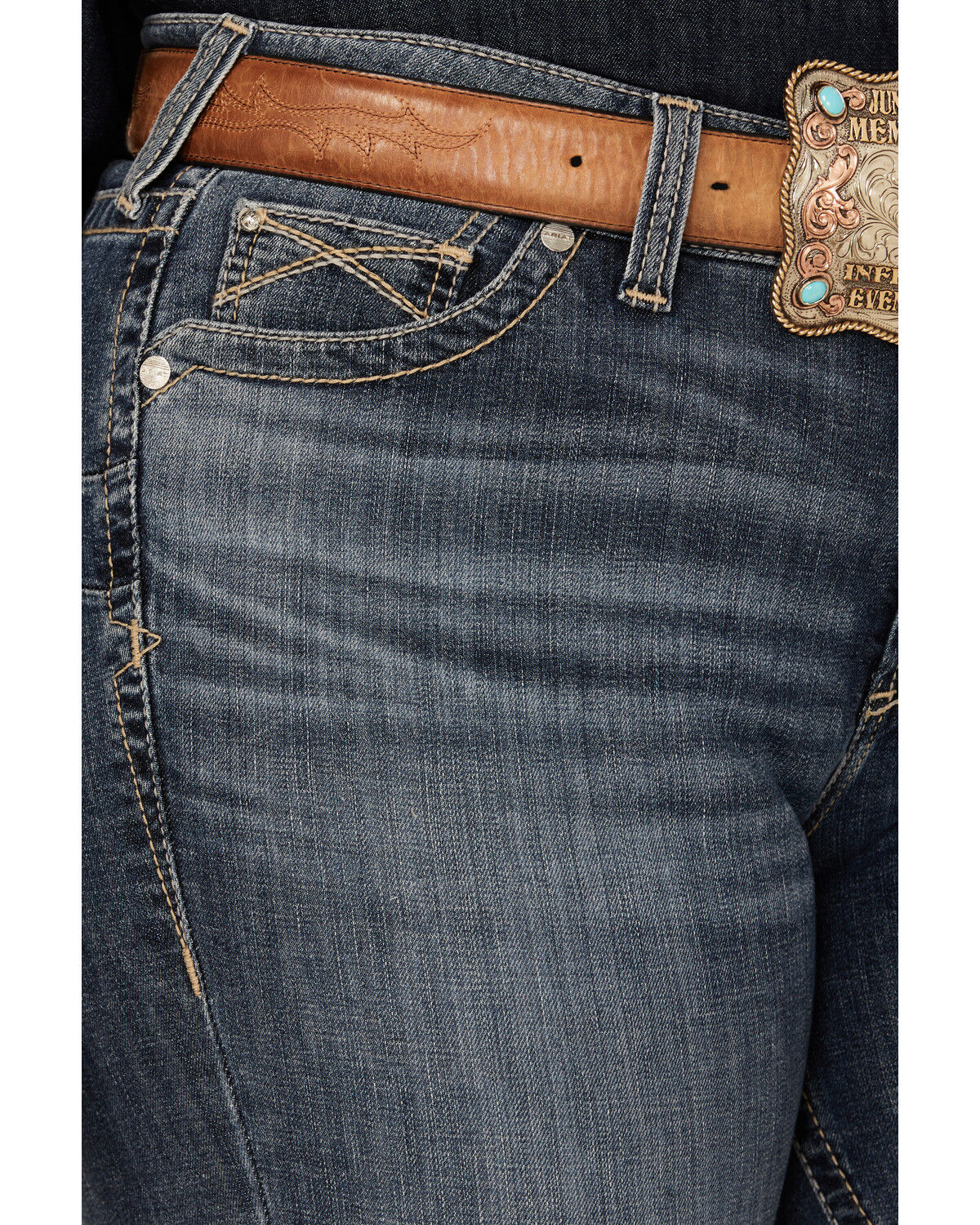 Image #2 - Ariat Women's Medium Wash Perfect Rise Phoebe Stretch Bootcut Jeans - Plus, Medium Wash, hi-res