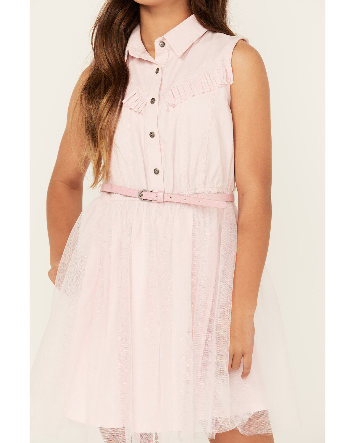 Image #3 - Sugar California Girls' Fringe Tutu Dress, Pink, hi-res