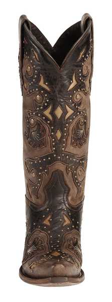 Image #4 - Lucchese Women's Handmade 1883 Studded Fiona Cowgirl Boots - Snip Toe, , hi-res