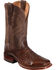 Image #1 - El Dorado Men's Handmade Caiman Belly Stockman Boots - Broad Square Toe, Bronze, hi-res