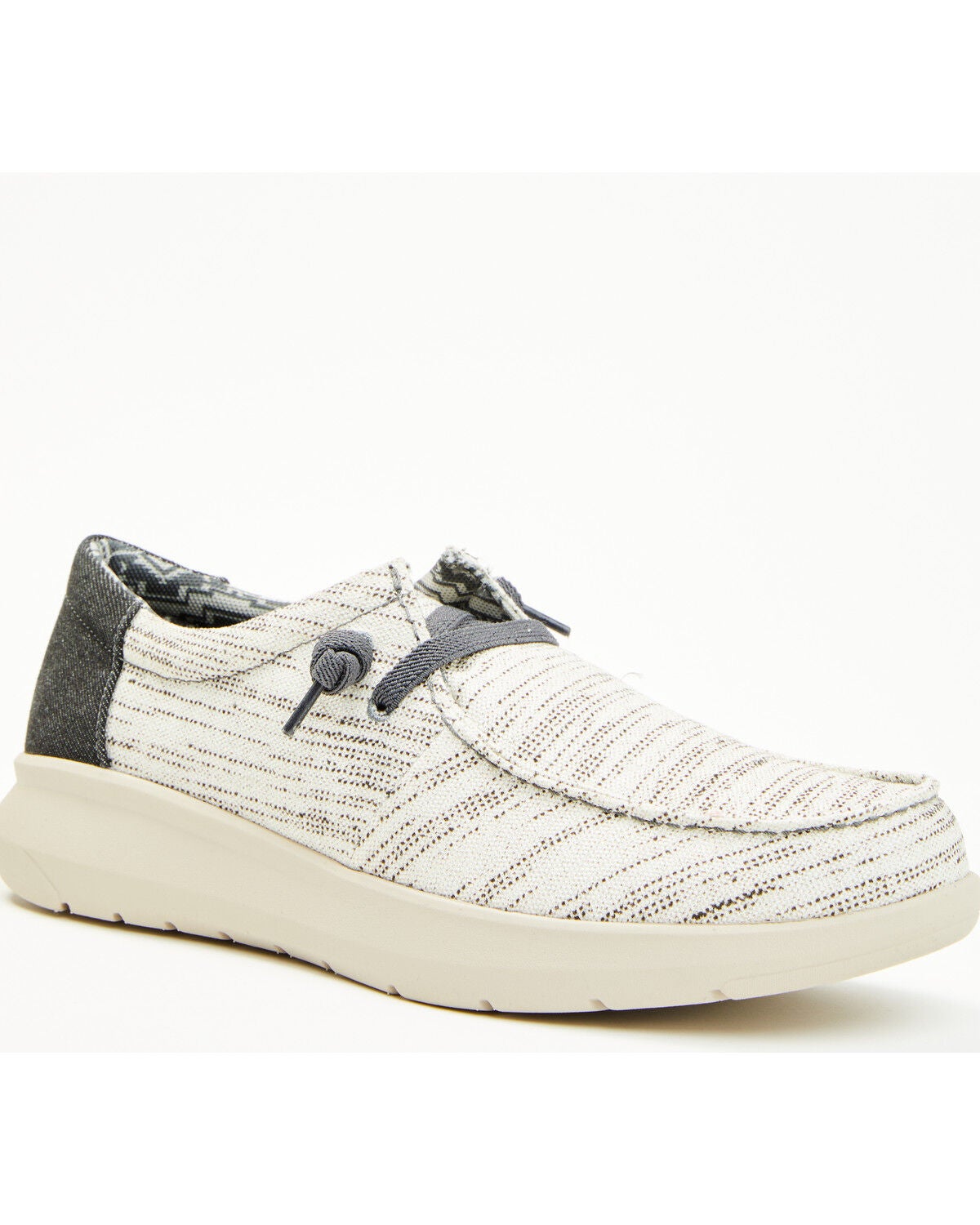 Ariat Men's Hilo Stretch Lace Casual Shoes - Moc Toe, White, hi-res