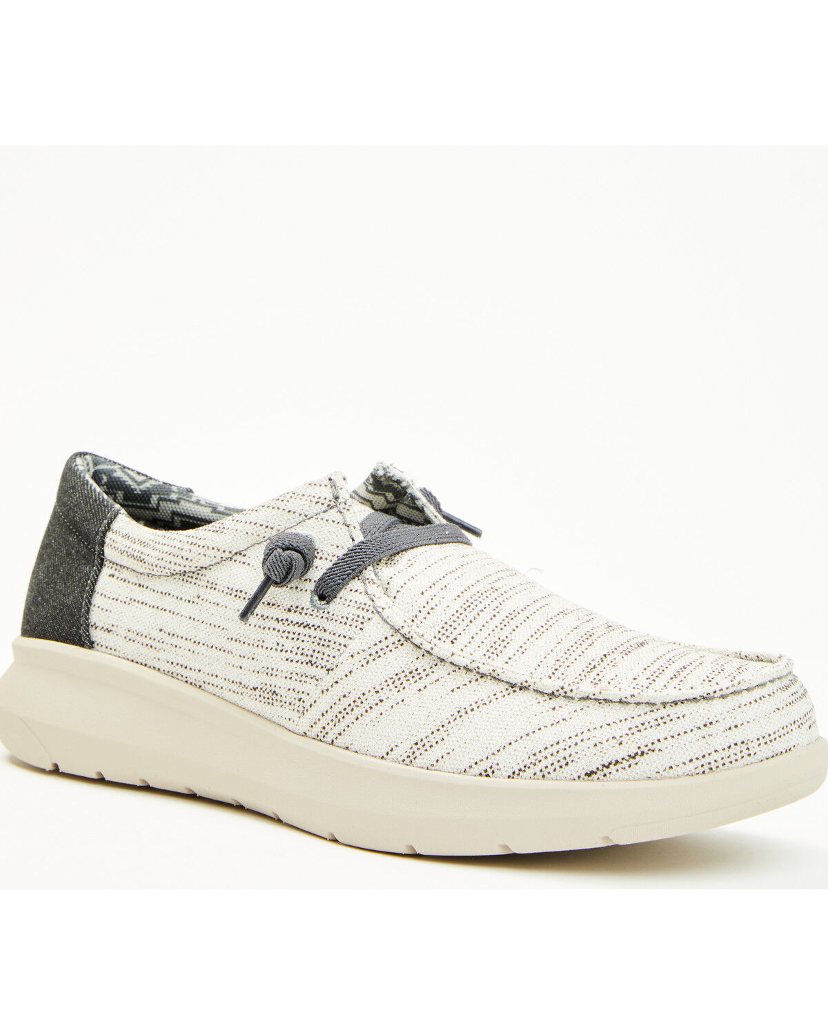 Image #1 - Ariat Men's Hilo Stretch Lace Casual Shoes - Moc Toe, White, hi-res