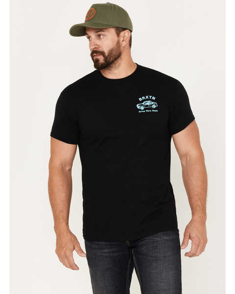 Brixton Men's Drive Thru Short Sleeve Graphic T-Shirt, Black, hi-res