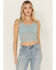 Image #1 - Shyanne Women's Fitted Stretch Lace Cami, Aqua, hi-res