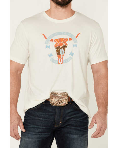 Image #3 - Cody James Men's Lonesome Sundown Steerhead Graphic Short Sleeve T-Shirt , Cream, hi-res
