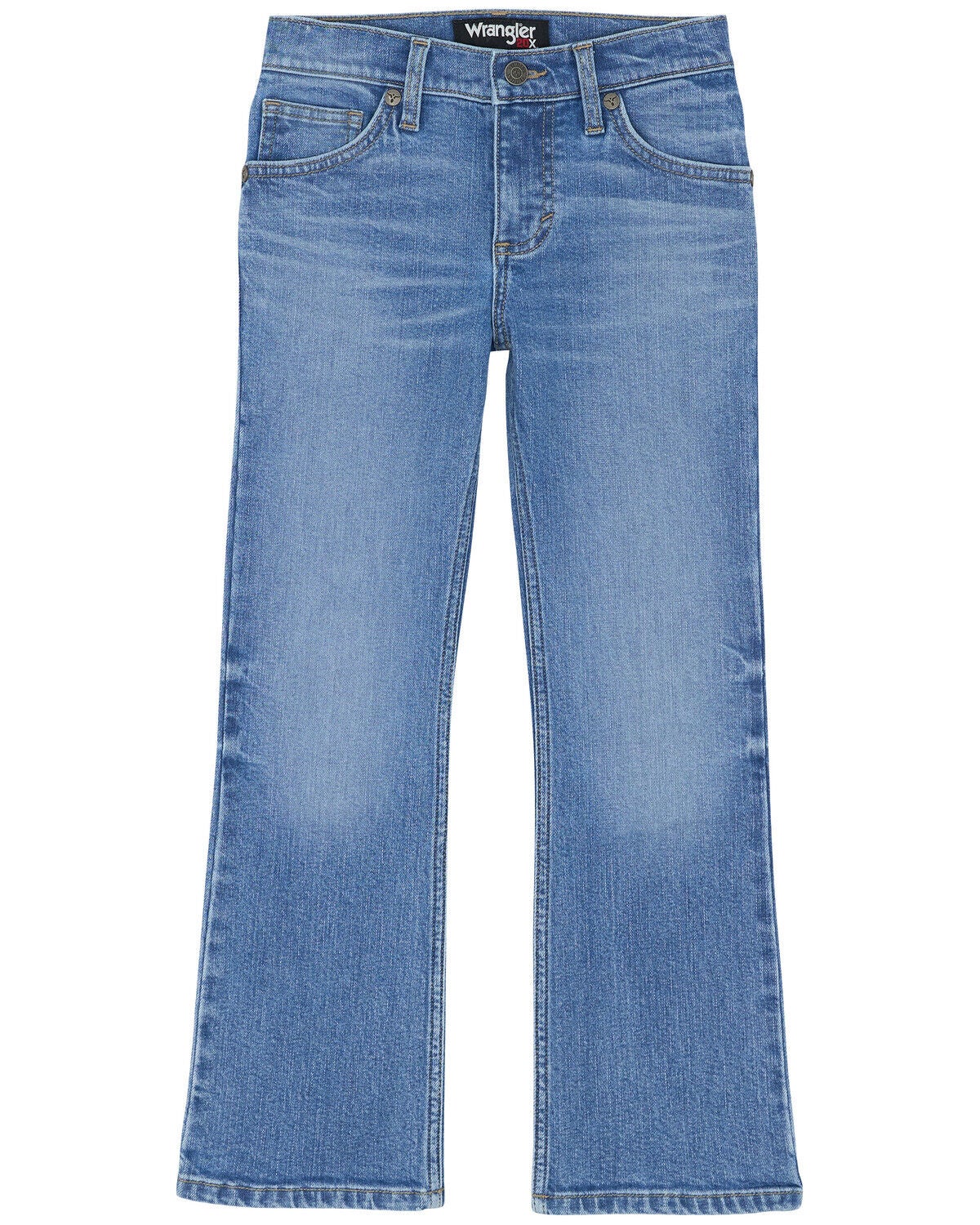 Image #3 - Wrangler 20X Boys' Light Wash Vintage Slim Bootcut Stretch Denim Jeans, Blue, hi-res