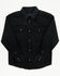 Image #1 - Gibson Toddler Boys' Solid Long Sleeve Snap Western Shirt, Black, hi-res