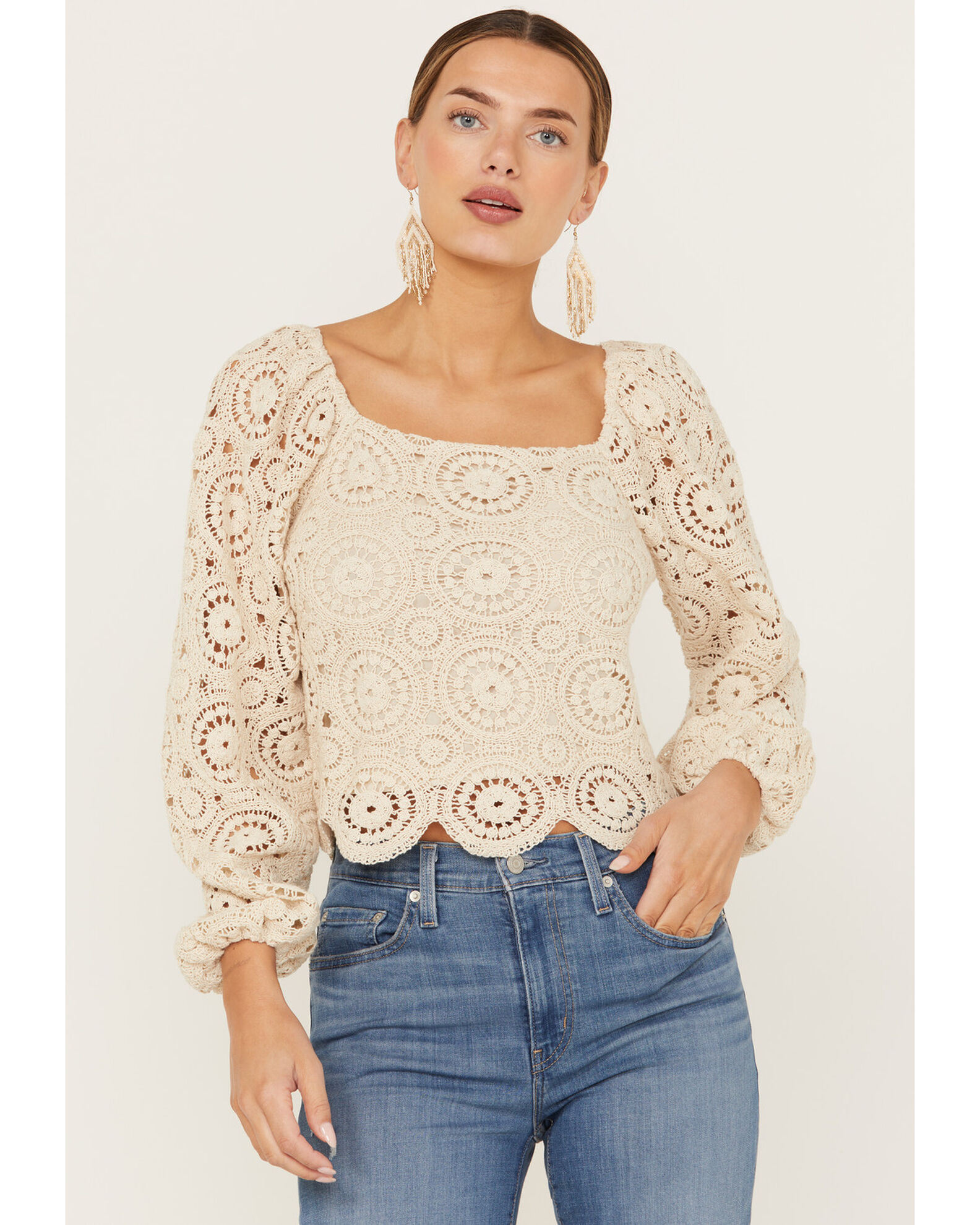 Crochet 2024 peasant top