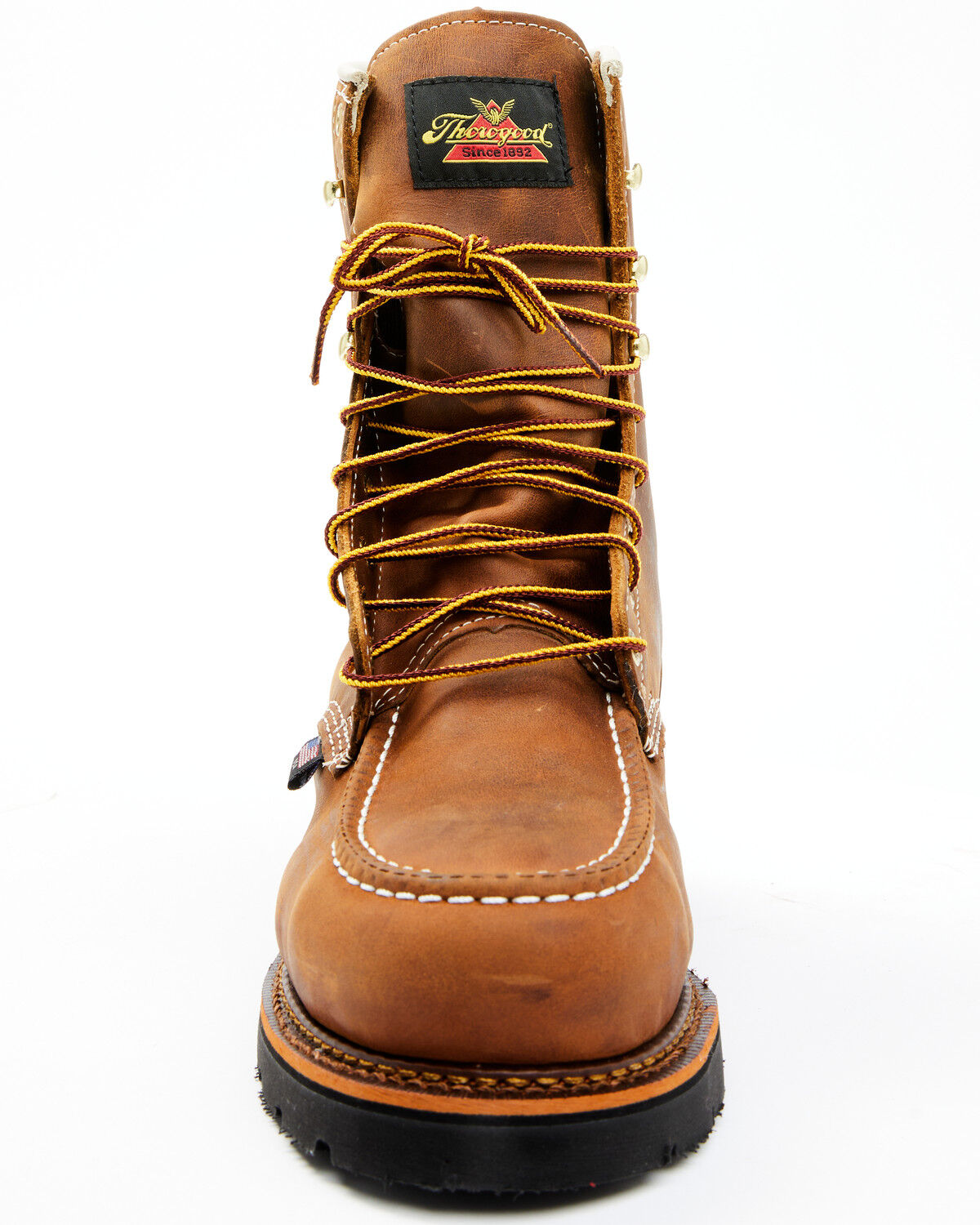 Image #4 - Thorogood Men's 8" Crazyhorse USA Waterproof Work Boots - Steel Toe, Brown, hi-res