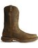 Durango Rebel Men's Pull-On Western Boots - Square Toe, Brown, hi-res