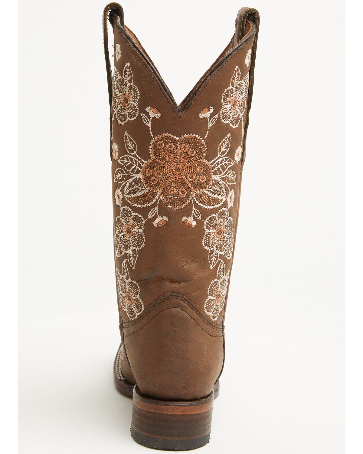 Image #5 - Circle G Women's Floral Embroidered Western Boots - Square Toe, Brown, hi-res
