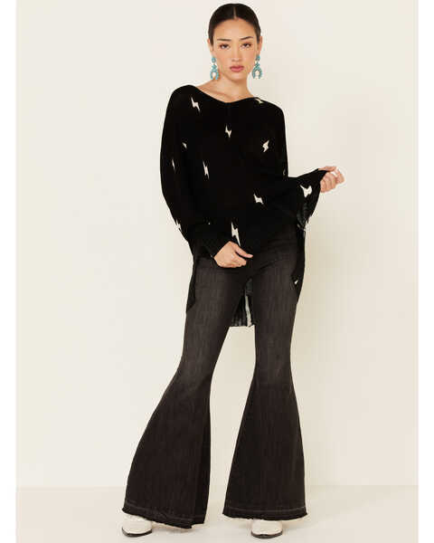 Image #2 - Revel Women's Lightening Pullover Sweater , Black, hi-res