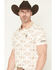 Image #2 - RANK 45® Men's Shoot All Over Southwestern Print Short Sleeve Button-Down Polo, Oatmeal, hi-res