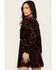 Image #4 - Shyanne Women's Burnout Velvet Peasant Mini Dress, Black, hi-res