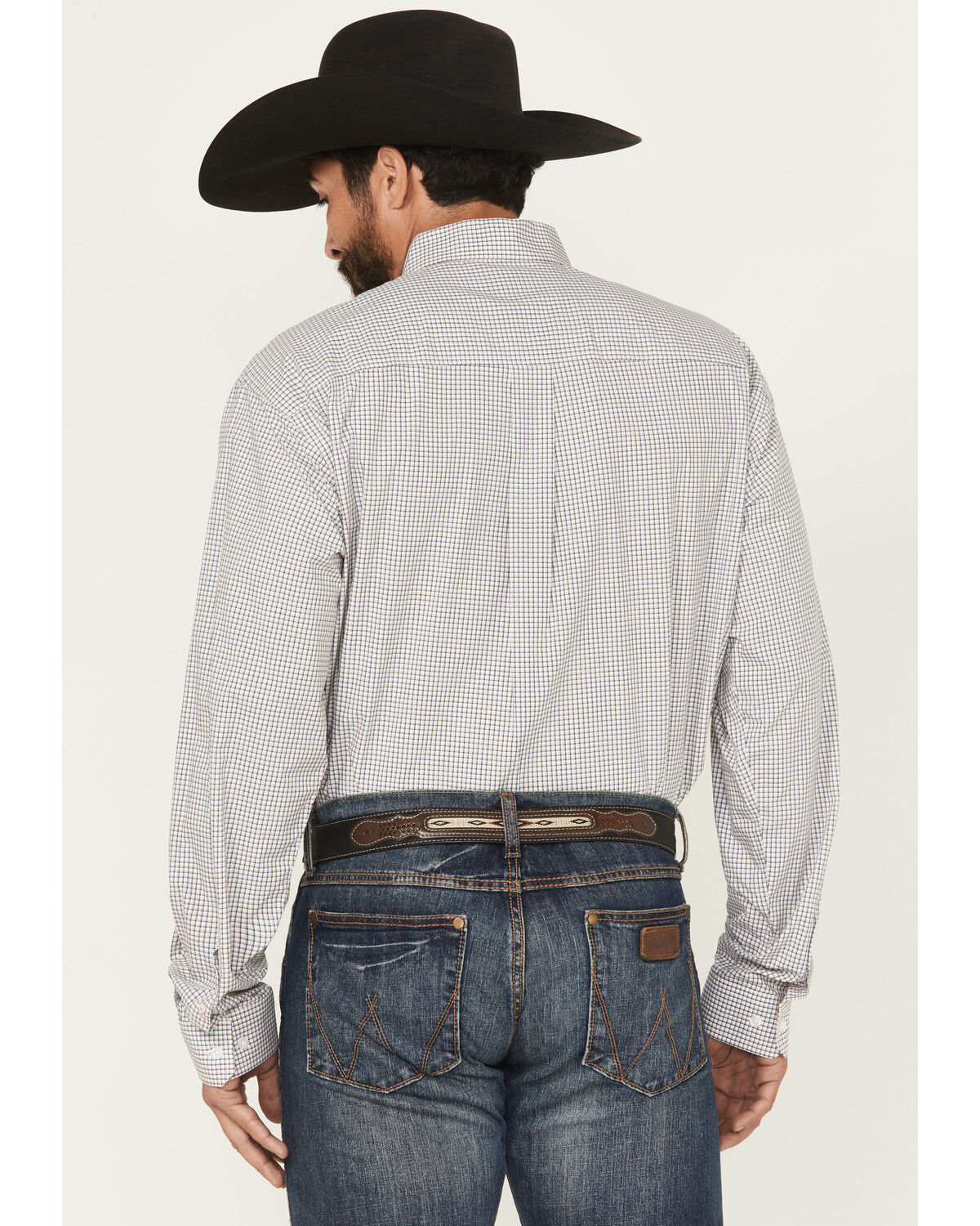 Image #4 - Cinch Men's Plaid Print Long Sleeve Button-Down Western Shirt, White, hi-res
