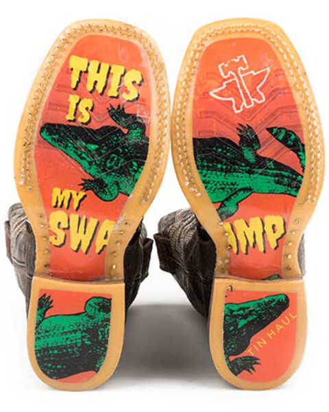 Image #2 - Tin Haul Boys' Swamp Chomp Western Boots - Broad Square Toe, , hi-res