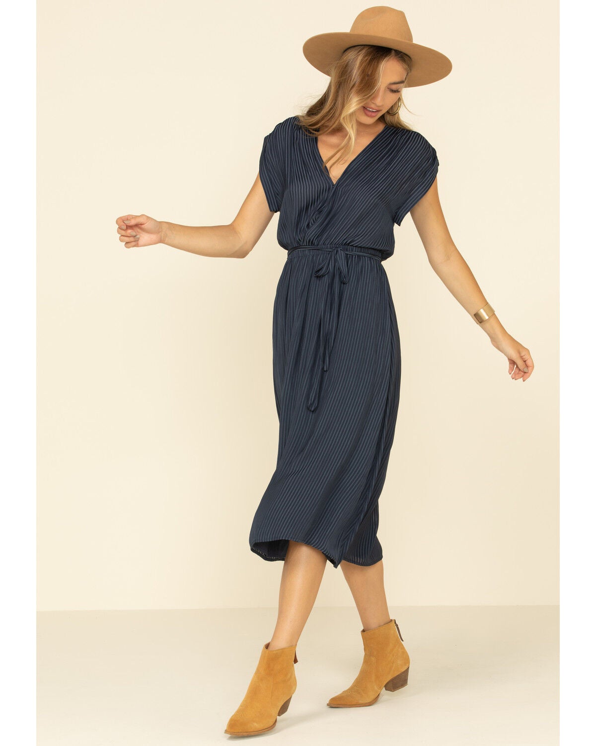 womens navy midi dress