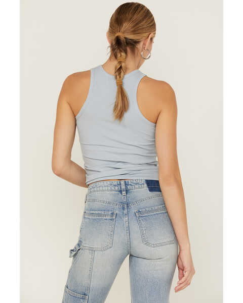 Image #3 - Cleo + Wolf Women's Easy Ribbed Layering Tank Top, Steel Blue, hi-res