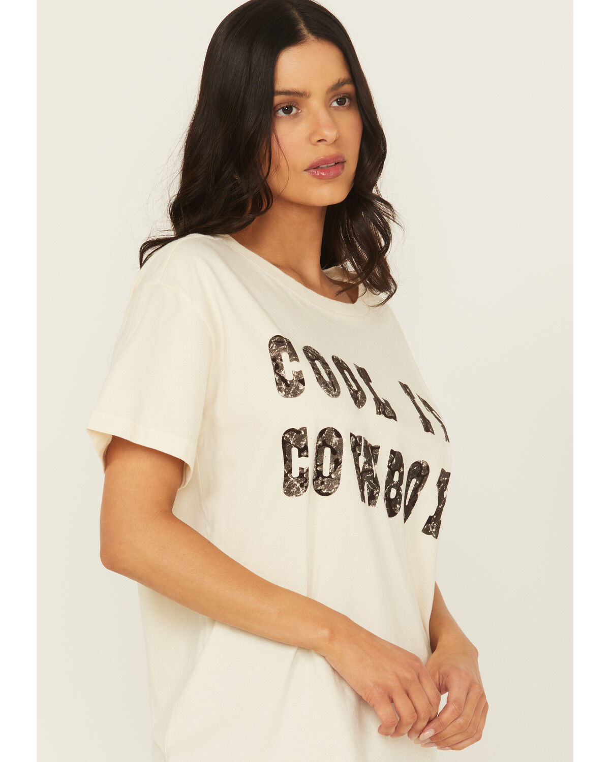 Image #2 - Shyanne Women's Cool It Cowboy Short Sleeve Graphic Tee, Cream, hi-res