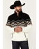 Image #1 - Powder River Outfitters by Panhandle Men's Southwestern Print Zip Pullover, Black, hi-res