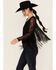Image #2 - Idyllwind Women's Russello Lace Fringe Long Sleeve Shirt, Black, hi-res