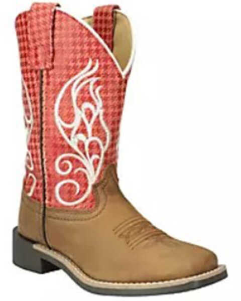 Image #1 - Smoky Mountain Boys' Rodeo Western Boots - Broad Square Toe , Brown, hi-res