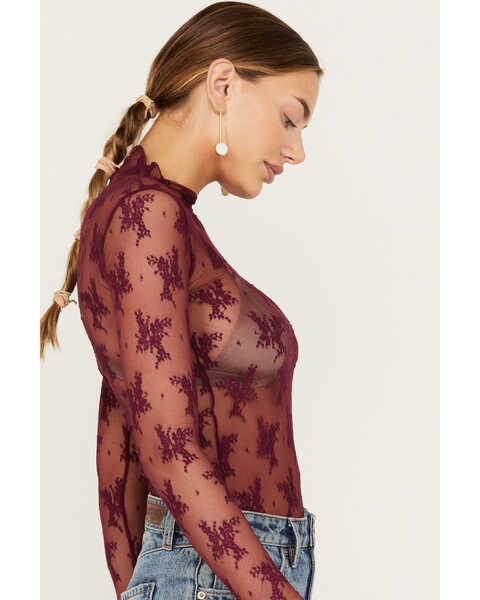 Image #2 - Free People Women's Lady Lux Layering Top , Maroon, hi-res