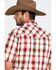 Pendleton Men's Red Frontier Plaid Short Sleeve Western Shirt , Red, hi-res