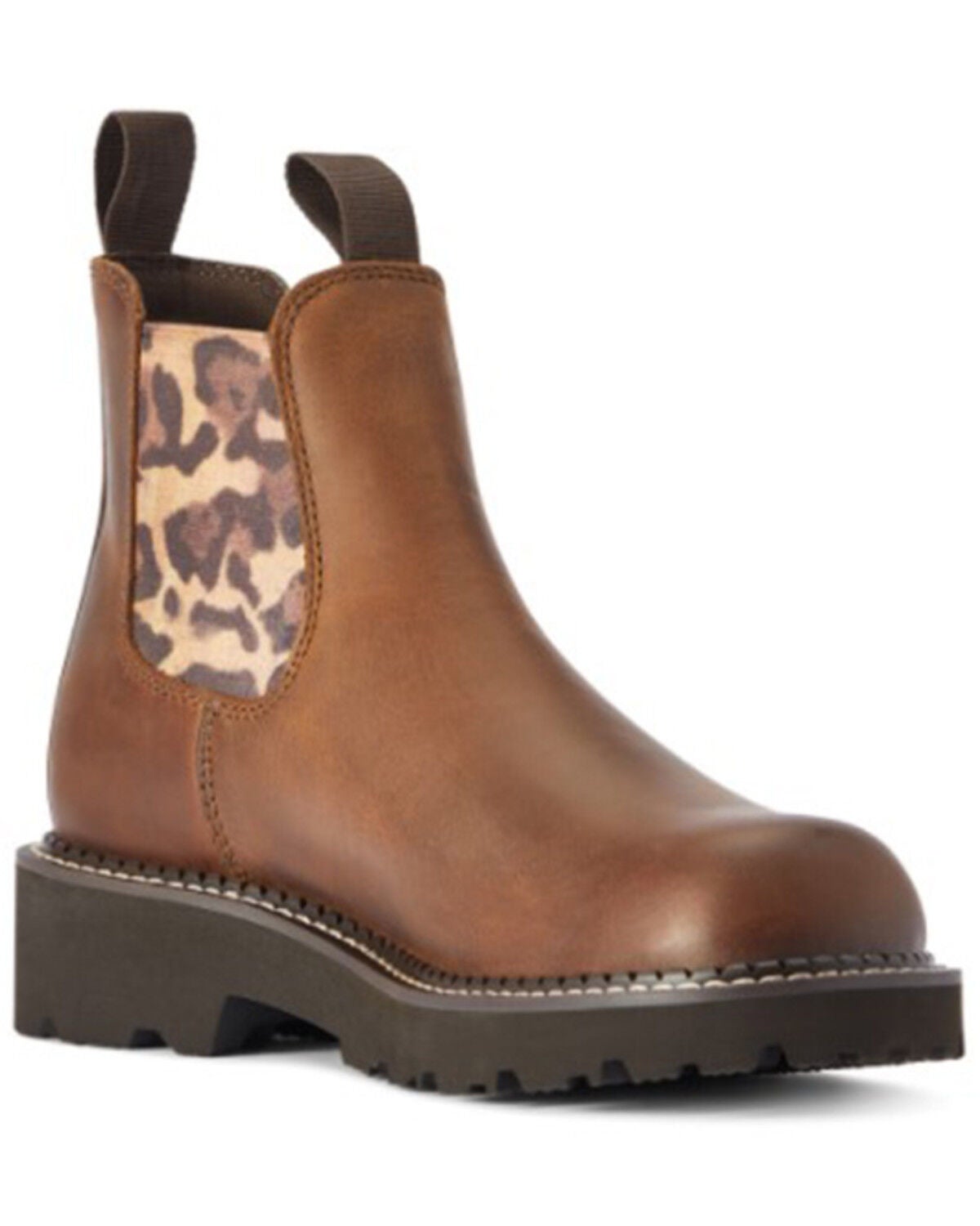 Ariat Women's Fatbaby Twin Chelsea Boots - Round Toe, Brown, hi-res