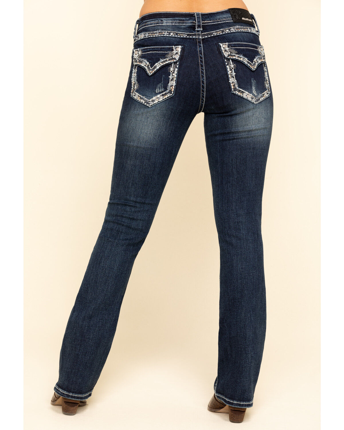 womens dark wash bootcut jeans