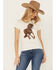 Image #1 - Shyanne Women's Stallion Short Sleeve Girlfriend Graphic Short Sleeve Tee, Cream, hi-res