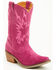 Image #1 - Dingo Little Girls' Thunder Road Suede Western Boots - Snip Toe, Pink, hi-res