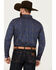 Image #4 - Cody James Men's Meadowlark Floral Print Long Sleeve Button-Down Stretch Western Shirt - Tall, Navy, hi-res