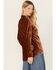 Image #4 - Rock & Roll Denim Women's Velvet Button Up Long Sleeve Shirt, Rust Copper, hi-res