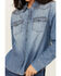 Image #3 - Idyllwind Women's Rigid Wayside Studded Chambray Long Sleeve Snap Western Shirt , Medium Wash, hi-res