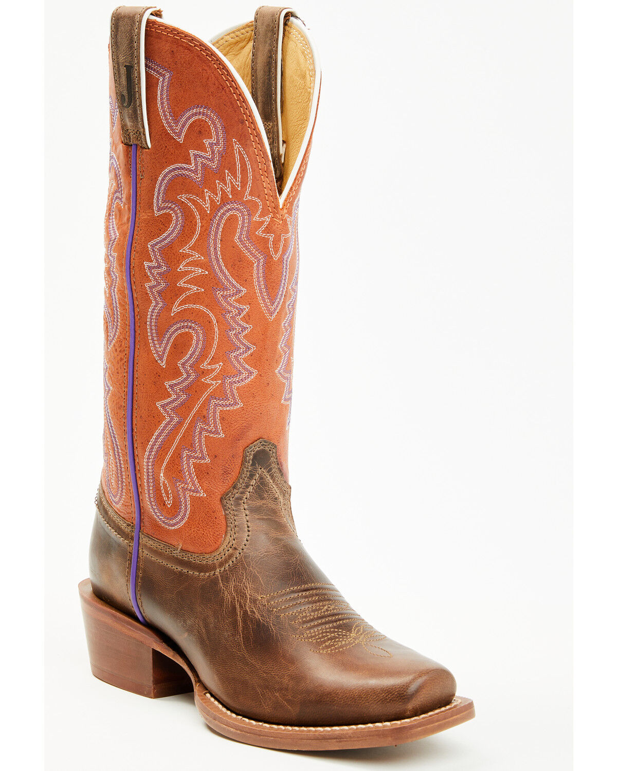 Image #1 - Justin Women's Breaking News Western Boots - Square Toe, Tan, hi-res