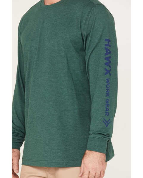 Image #3 - Hawx Men's Quality Goods Logo Graphic Work T-Shirt , Dark Green, hi-res
