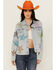 Image #2 - Blue B Women's Light Wash Rhinestone Embellished Denim Jacket, , hi-res