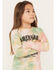 Image #2 - Rock & Roll Denim Girls' Tie Dye American Legend Graphic Sweatshirt, Peach, hi-res