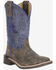 Image #1 - Old West Boys' Harrison Western Boots - Broad Square Toe, Blue, hi-res