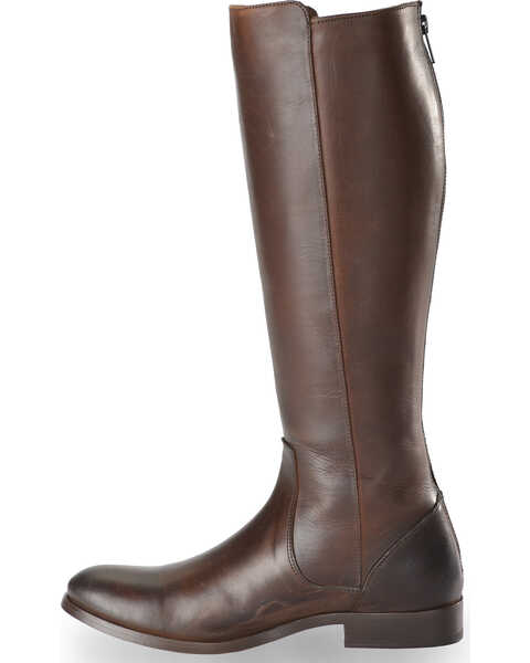 Image #3 - Frye Women's Chocolate Melissa Stud Back Zip Boots - Round Toe , Chocolate, hi-res