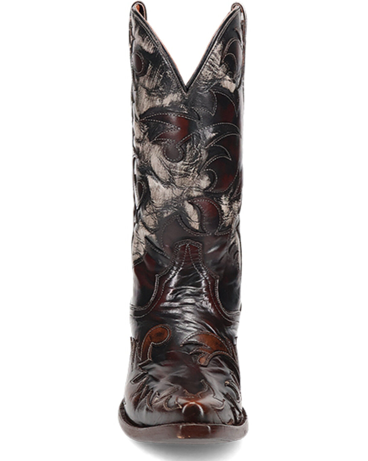 Image #4 - Dan Post Men's Emilio Outlay Western Boots - Snip Toe, Black, hi-res