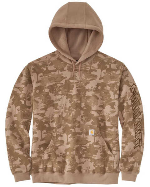 Image #1 - Carhartt Men's Loose Fit Midweight Camo Print Hooded Sweatshirt , Camouflage, hi-res