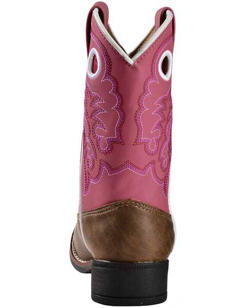Laredo Girls' Pink Stitched Cowgirl Boots, Tan, hi-res