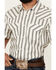 Image #3 - Gibson Trading Co Men's Side Swipe Vertical Striped Print Short Sleeve Snap Western Shirt, Ivory, hi-res