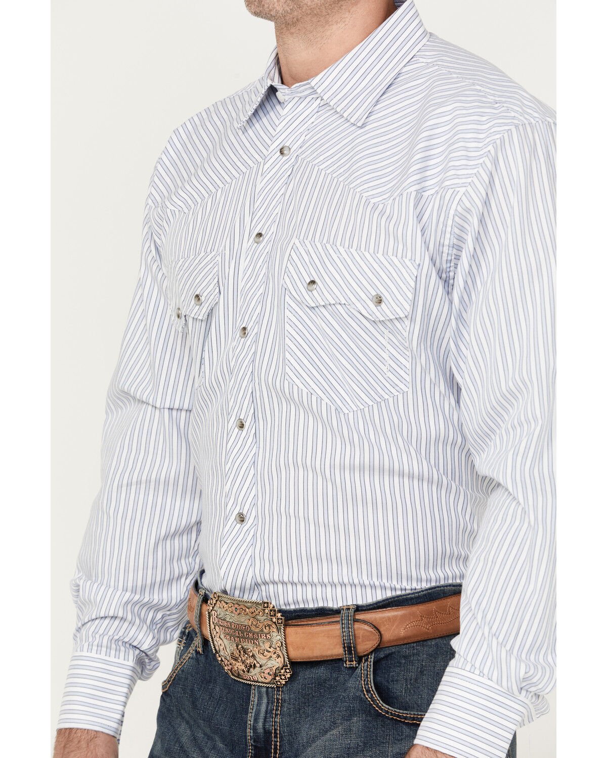 Image #3 - Resistol Men's Merritt Striped Print Long Sleeve Snap Western Shirt, , hi-res