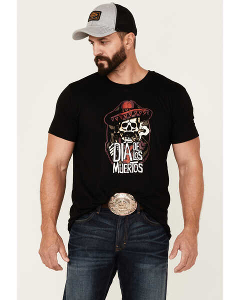 Image #1 - Moonshine Spirit Men's Day Of The Bandit Graphic Short Sleeve T-Shirt , Black, hi-res