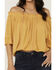 Image #3 - Band Of The Free Women's Solid Short Sleeve Off The Shoulder Blouse, Gold, hi-res