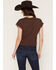 Image #4 - White Crow Women's Marika Lace Trim Muscle Tee, Brown, hi-res